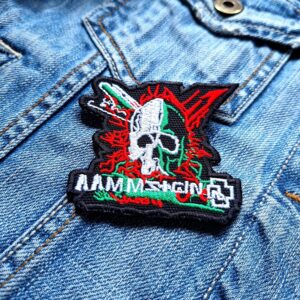 Rammstein Skull Mexico Flag Patch Iron-On