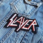 Slayer – Classic White & Red Logo Patch – Iron-On