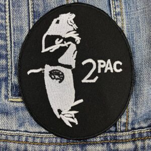 2pac | Tupac Shakur | Rapper | Rap Music | West Coast | Thug Life | Embroidered Patch Badge Applique Iron on | Trendy | DIY | Decorative | Collectible