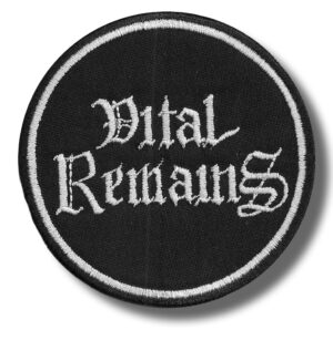 Vital Remains | Embroidered Patch Badge Applique Iron on | Trendy | DIY | Decorative | Collectible